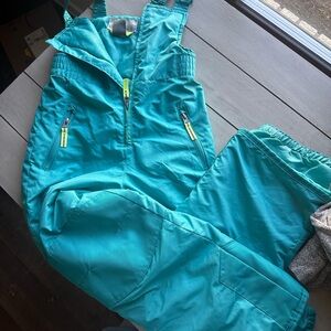 Champion Teal Winter Bib Overalls